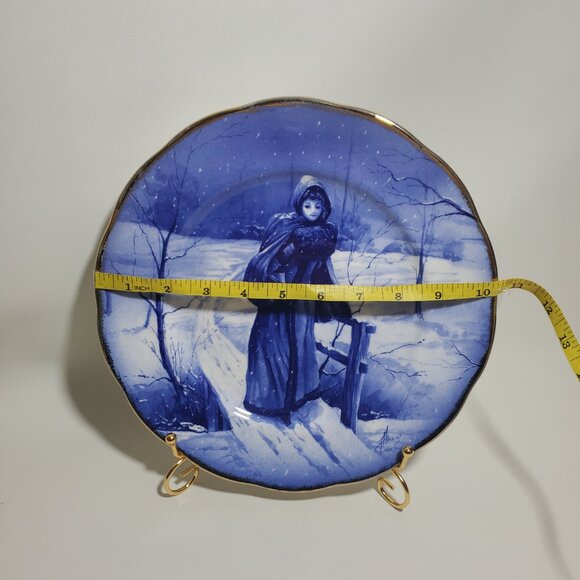 Blue & White Children Wall Plate Royal Doulton Style, England - Picture 5 of 7